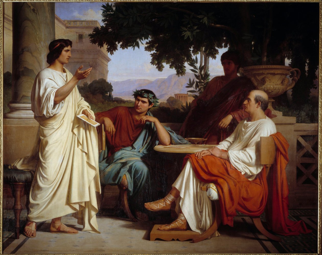 Virgilio, Orazio e Vario a casa di Mecenate da Charles François Jalabert