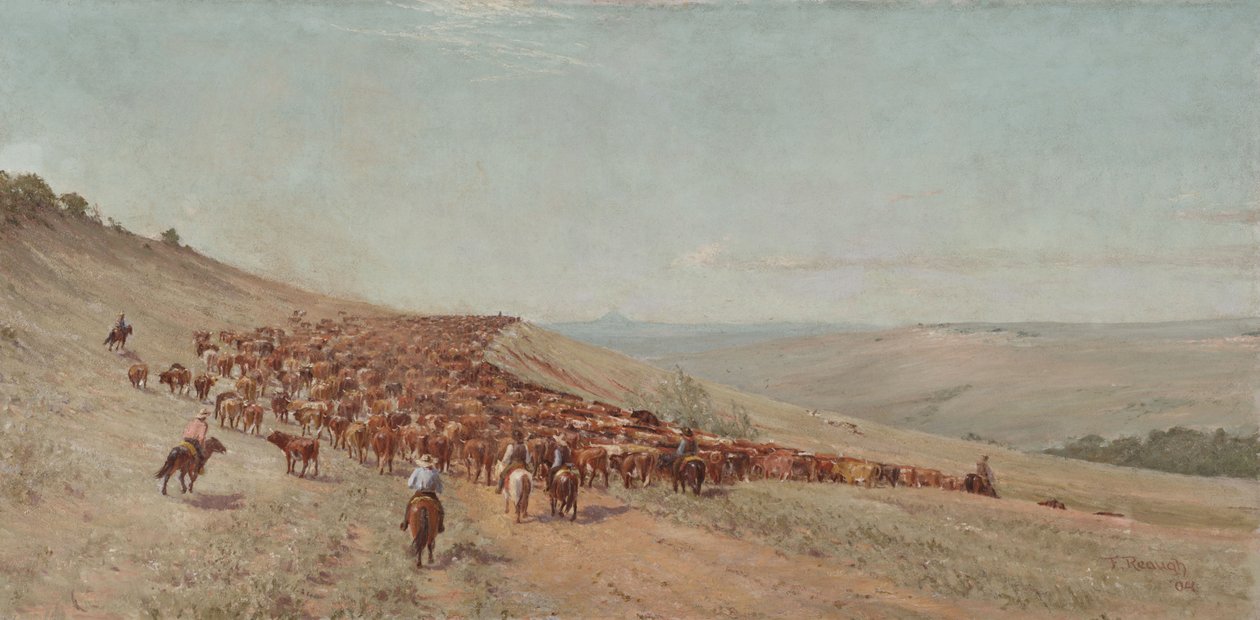 Guidando la mandria, 1904 da Charles Franklin Reaugh