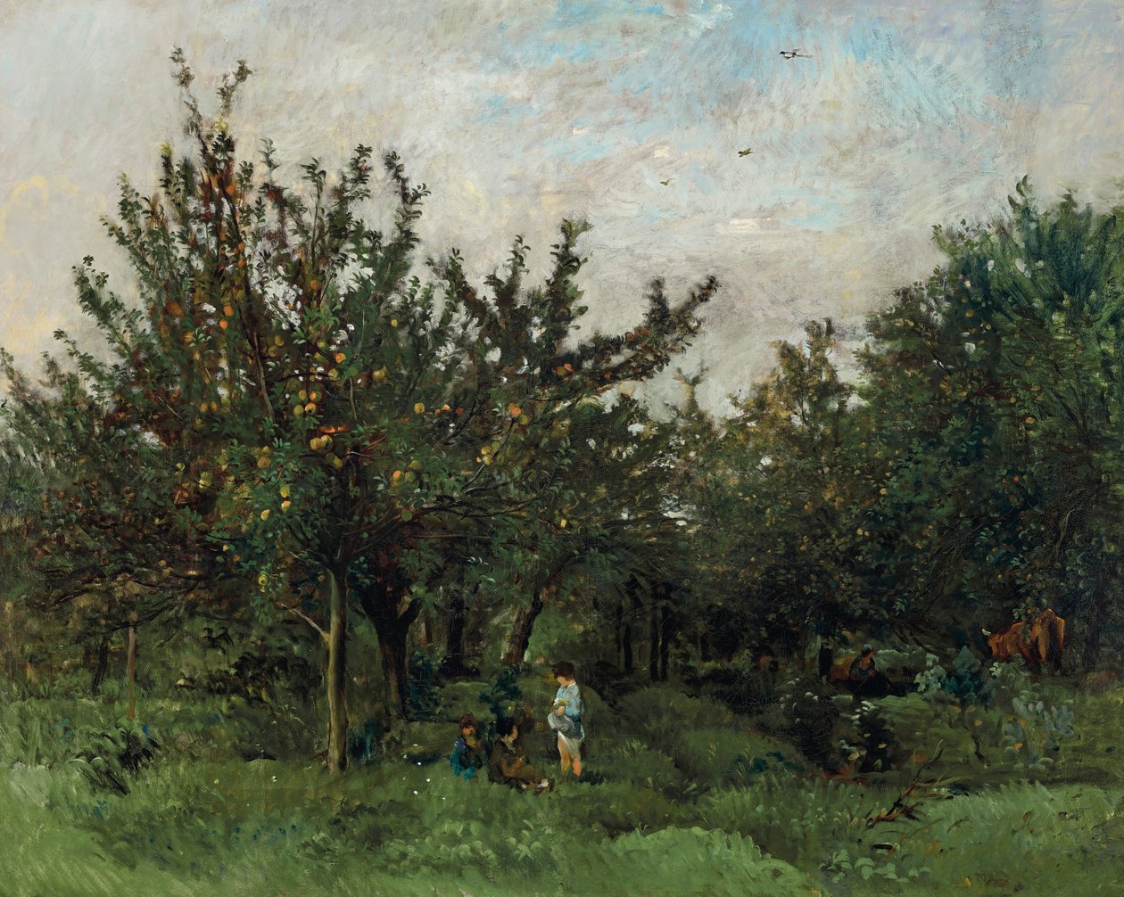 Un frutteto di mele da Charles Francois Daubigny