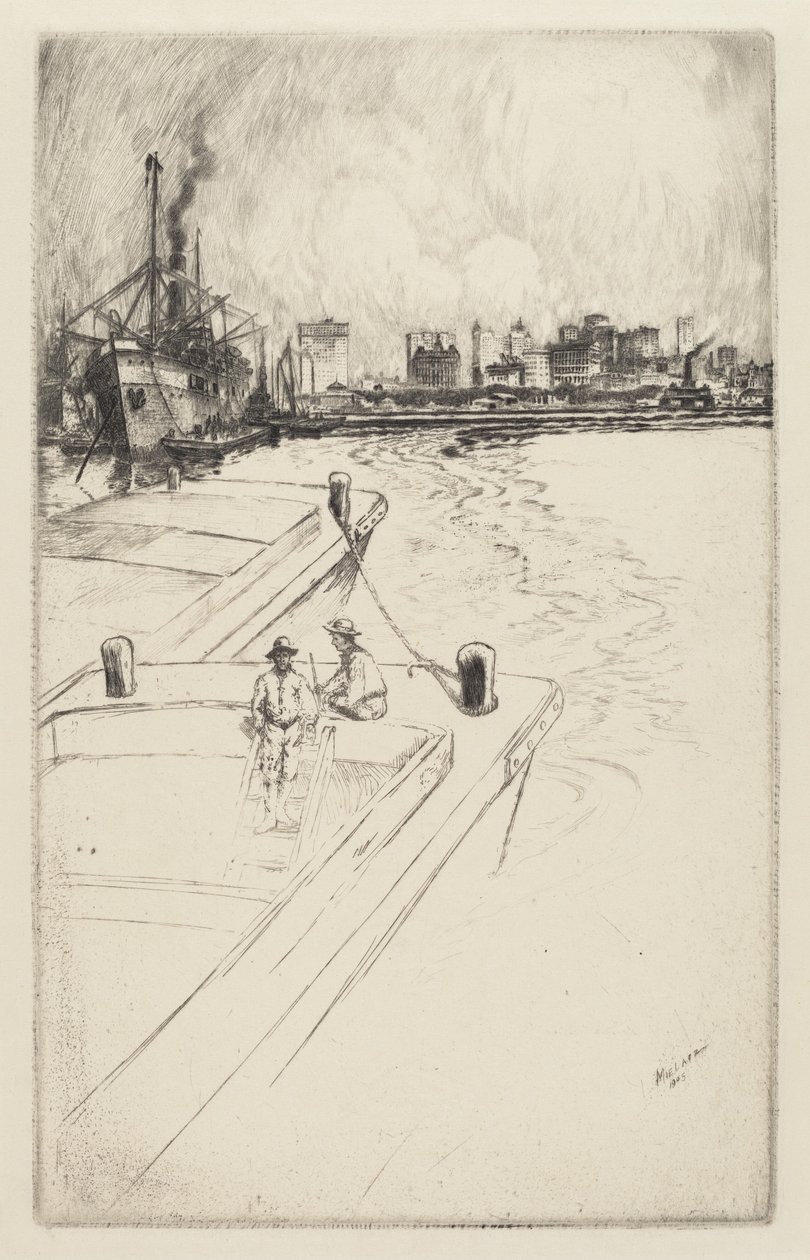 New York dal porto, 1905 da Charles Frederick William Mielatz