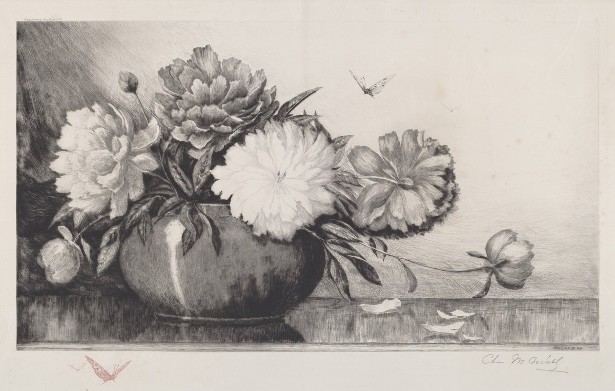 Senza titolo (Peonie in una ciotola) da Charles Frederick William Mielatz