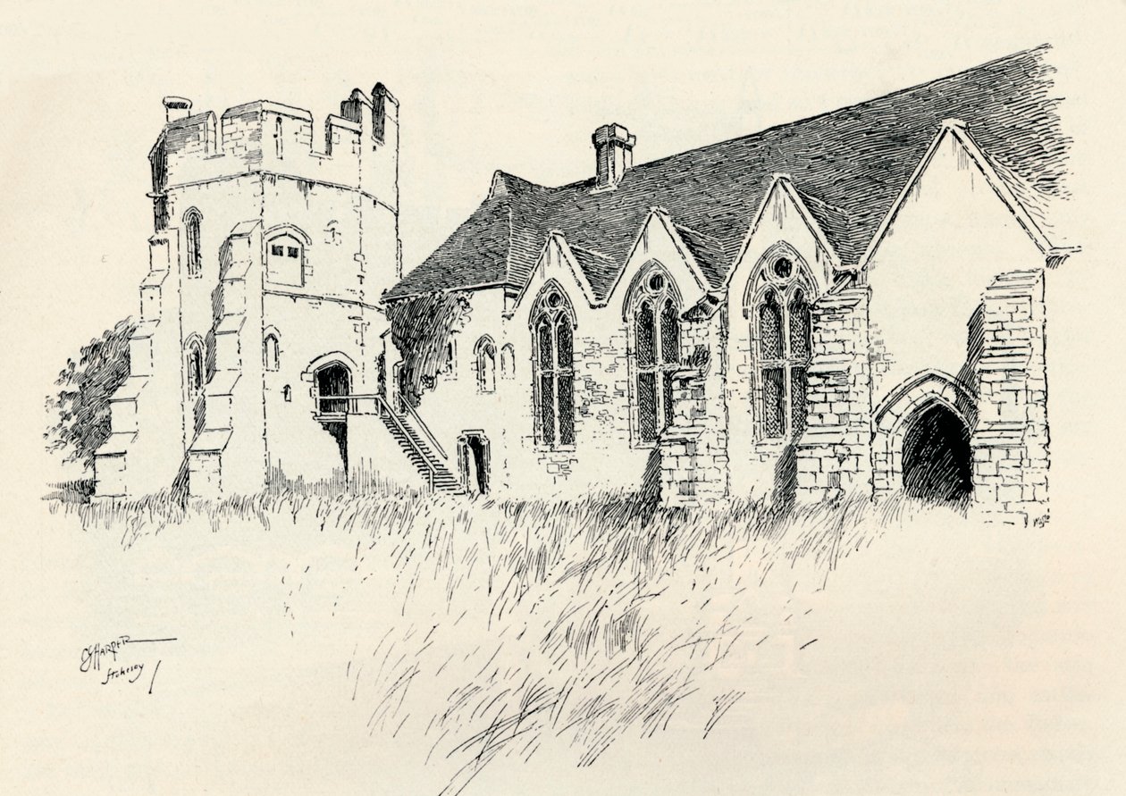 Castello di Stokesay, c. 1893, 1894 da Charles George Harper