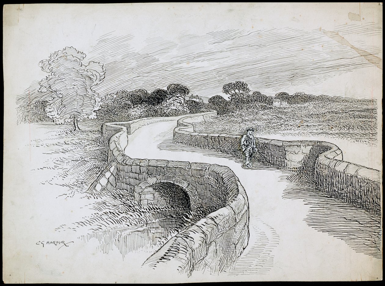 Ponte di Swarkestone, Derbyshire, 1892-1933 da Charles George Harper