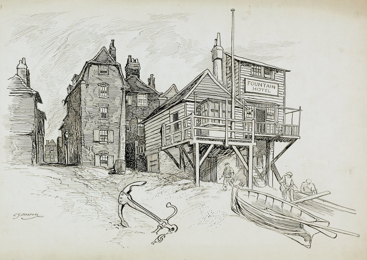The Fountain Hotel, Deal, Kent, 1892-1933 da Charles George Harper