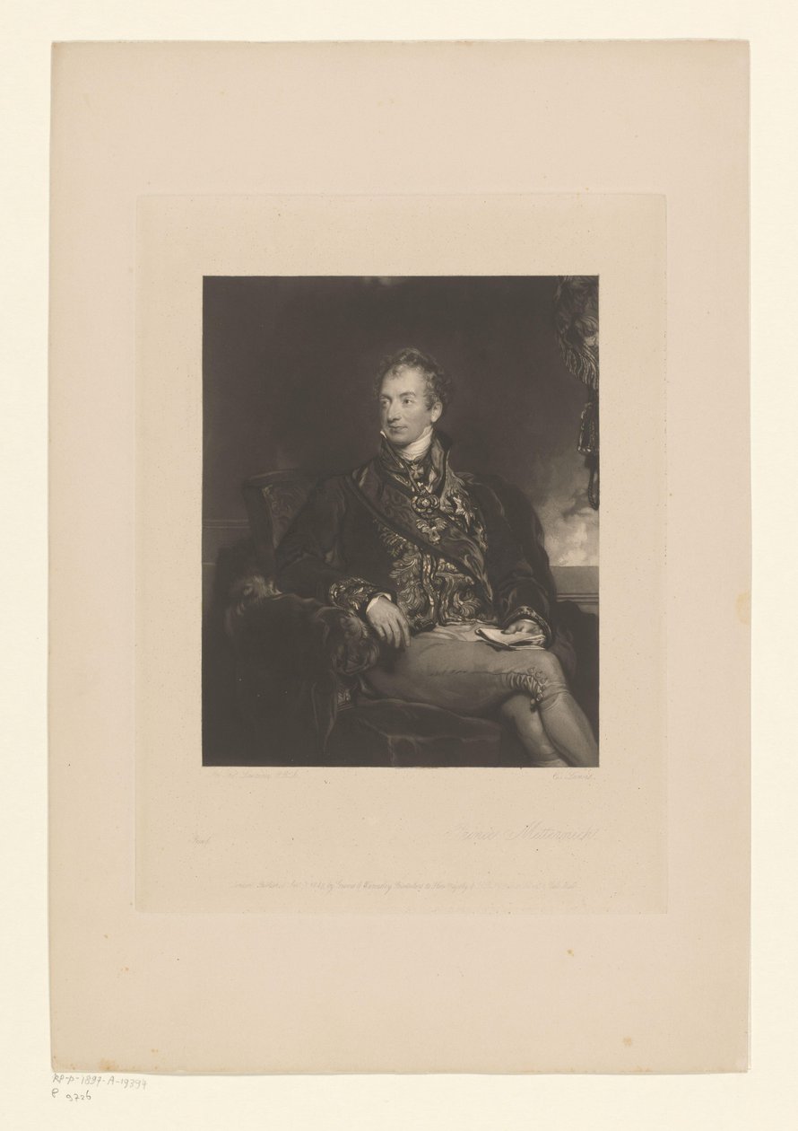 Ritratto di Klemens von Metternich Principe Metternich (titolo sull