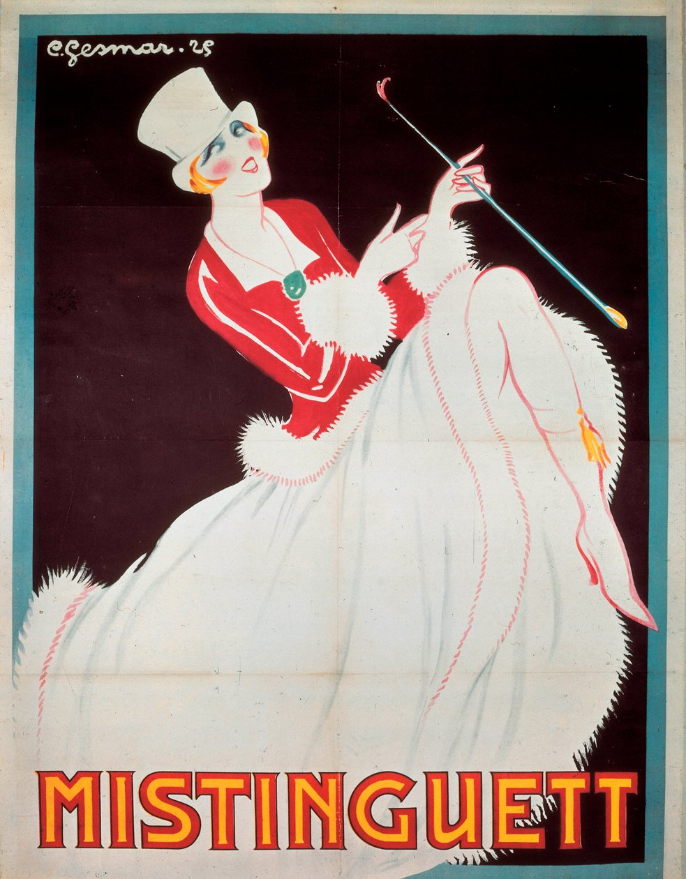 Poster di Mistinguett da Charles Gesmar