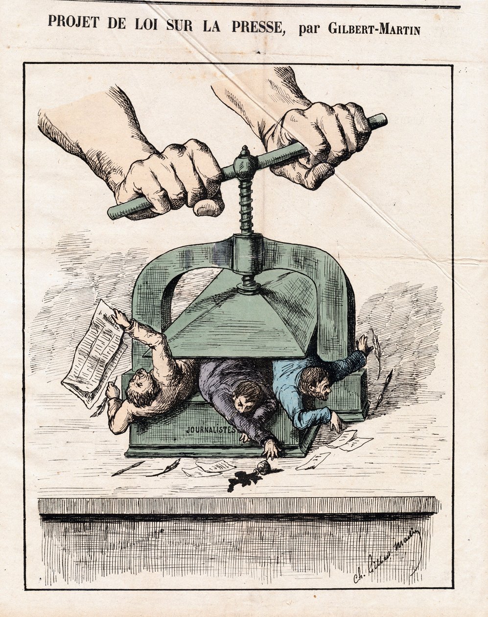 Copertina di "Don Chisciotte", numero 46, Satirico a Colori da Charles Gilbert Martin