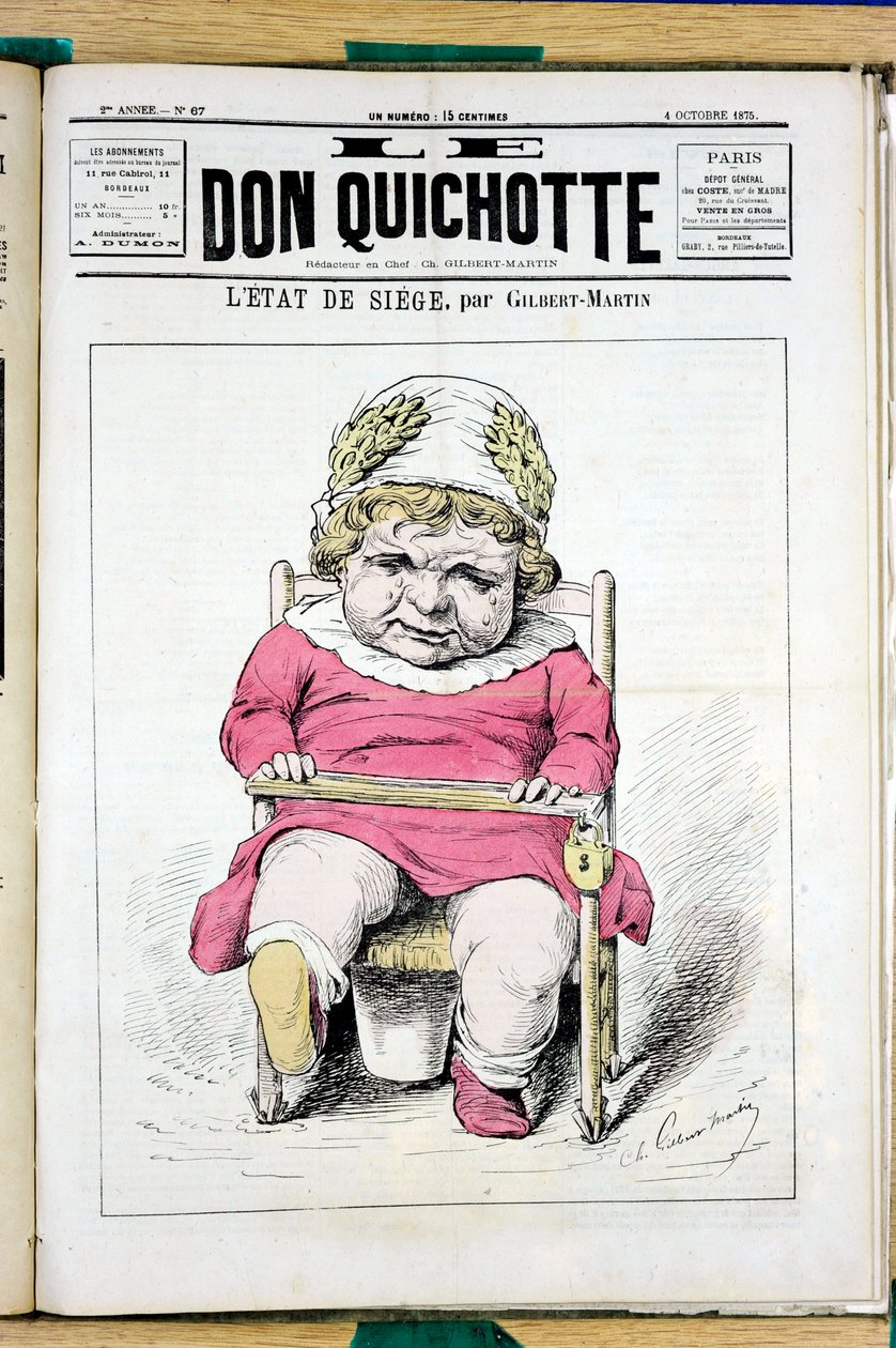 Copertina di "Don Chisciotte", numero 67, Satirico a Colori da Charles Gilbert Martin