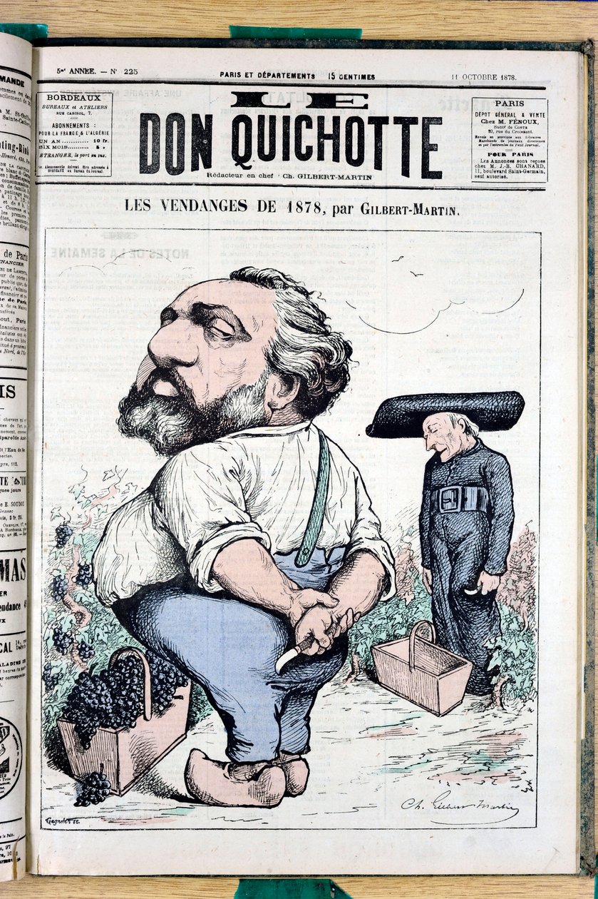 Copertina di "The Don Quixote", numero 225, Satirico a Colori da Charles Gilbert Martin