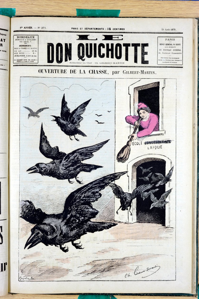 Copertina di "The Don Quixote", numero 271, satirico a colori da Charles Gilbert Martin