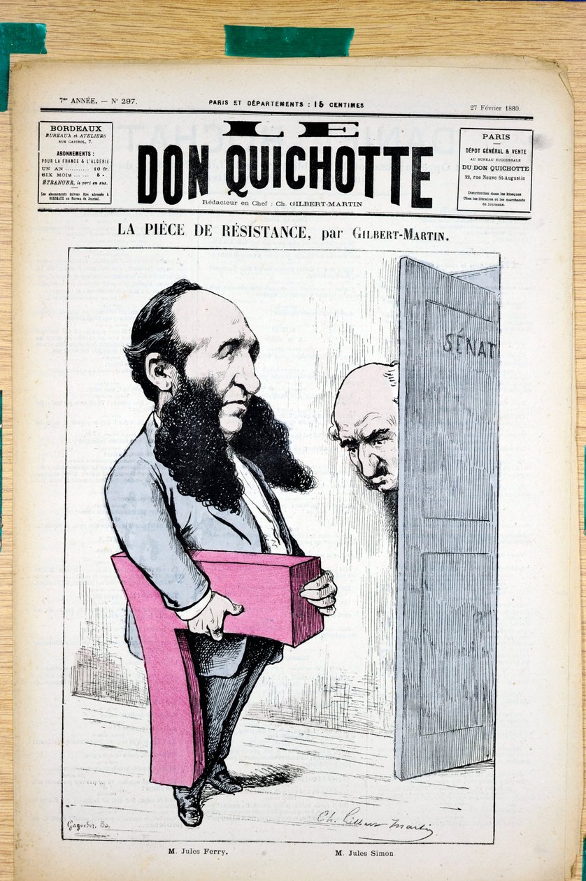 Copertina di "The Don Quixote", numero 297, satirico a colori da Charles Gilbert Martin
