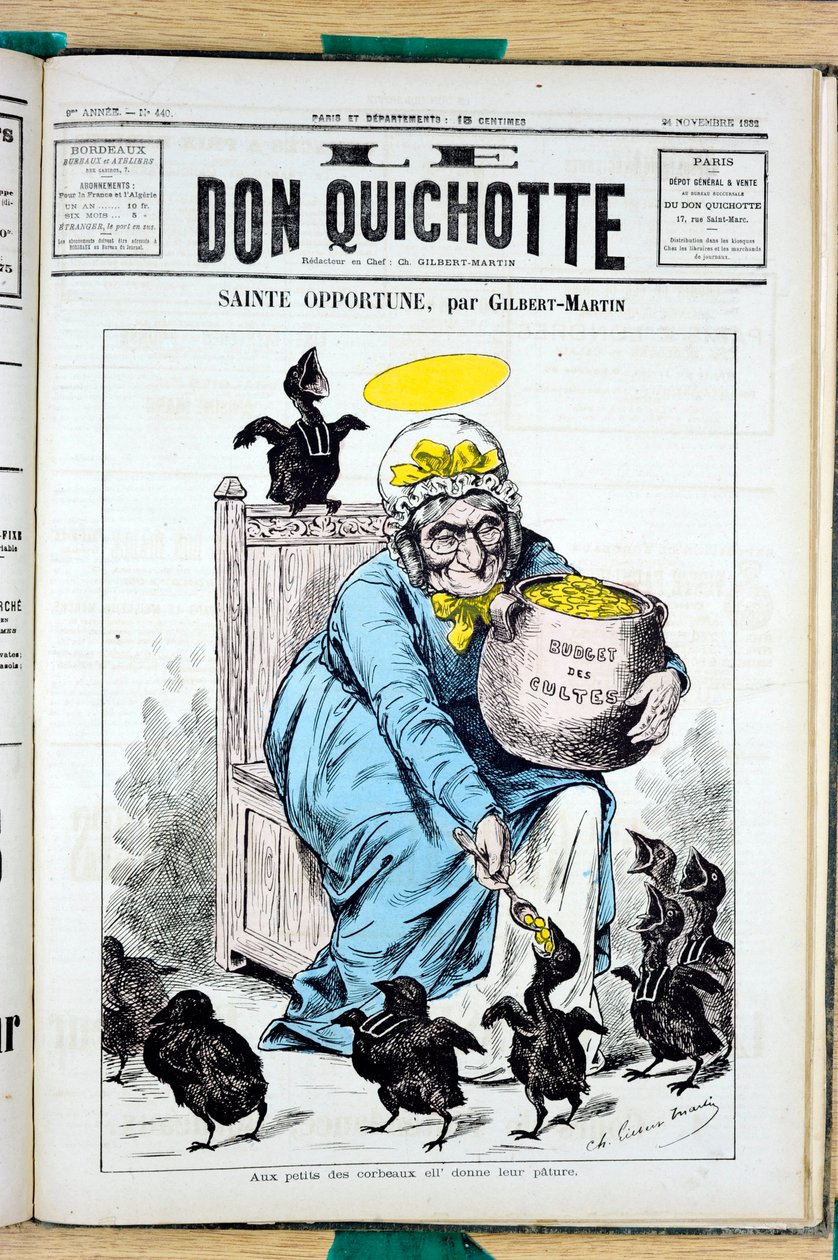Copertina di Le Don Quixote, numero 440, Satirico a Colori da Charles Gilbert Martin