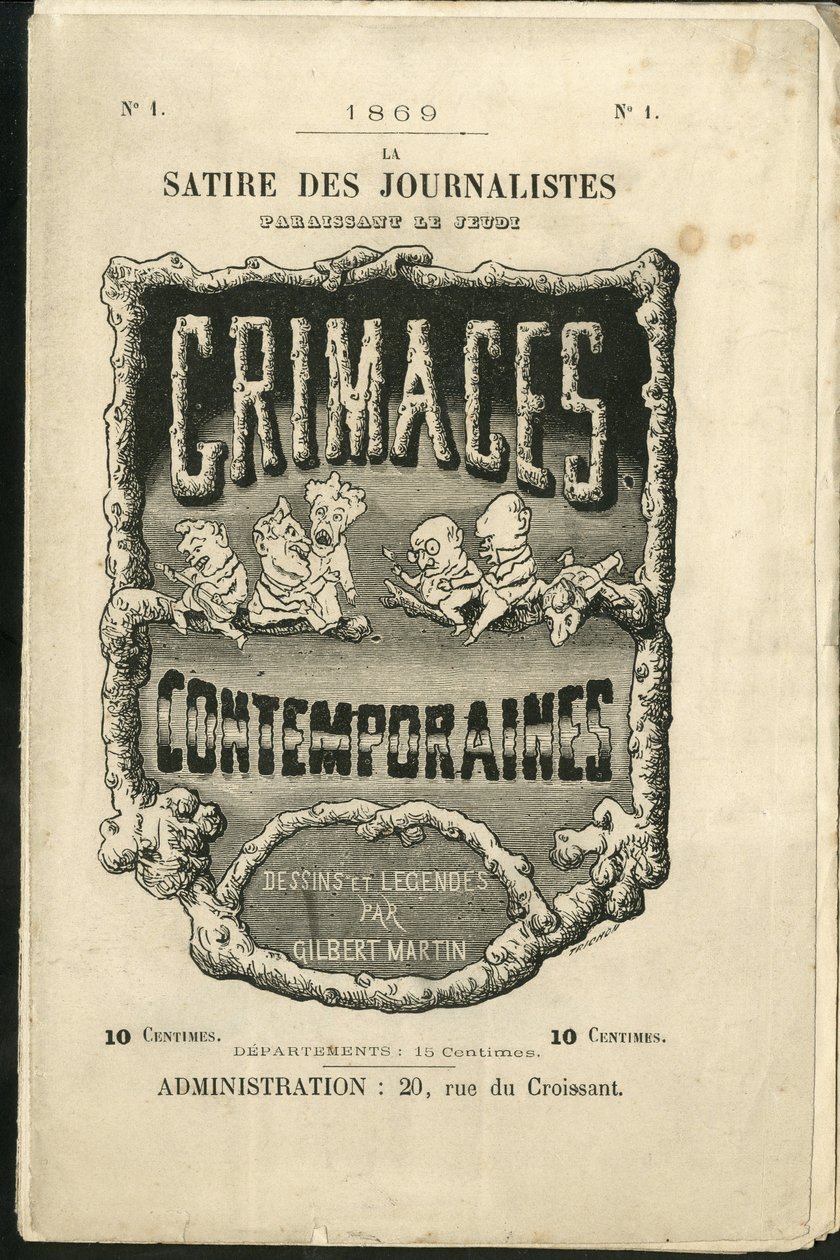 Illustrazione per la copertina di "Contemporary Grimaces" da Charles Gilbert Martin
