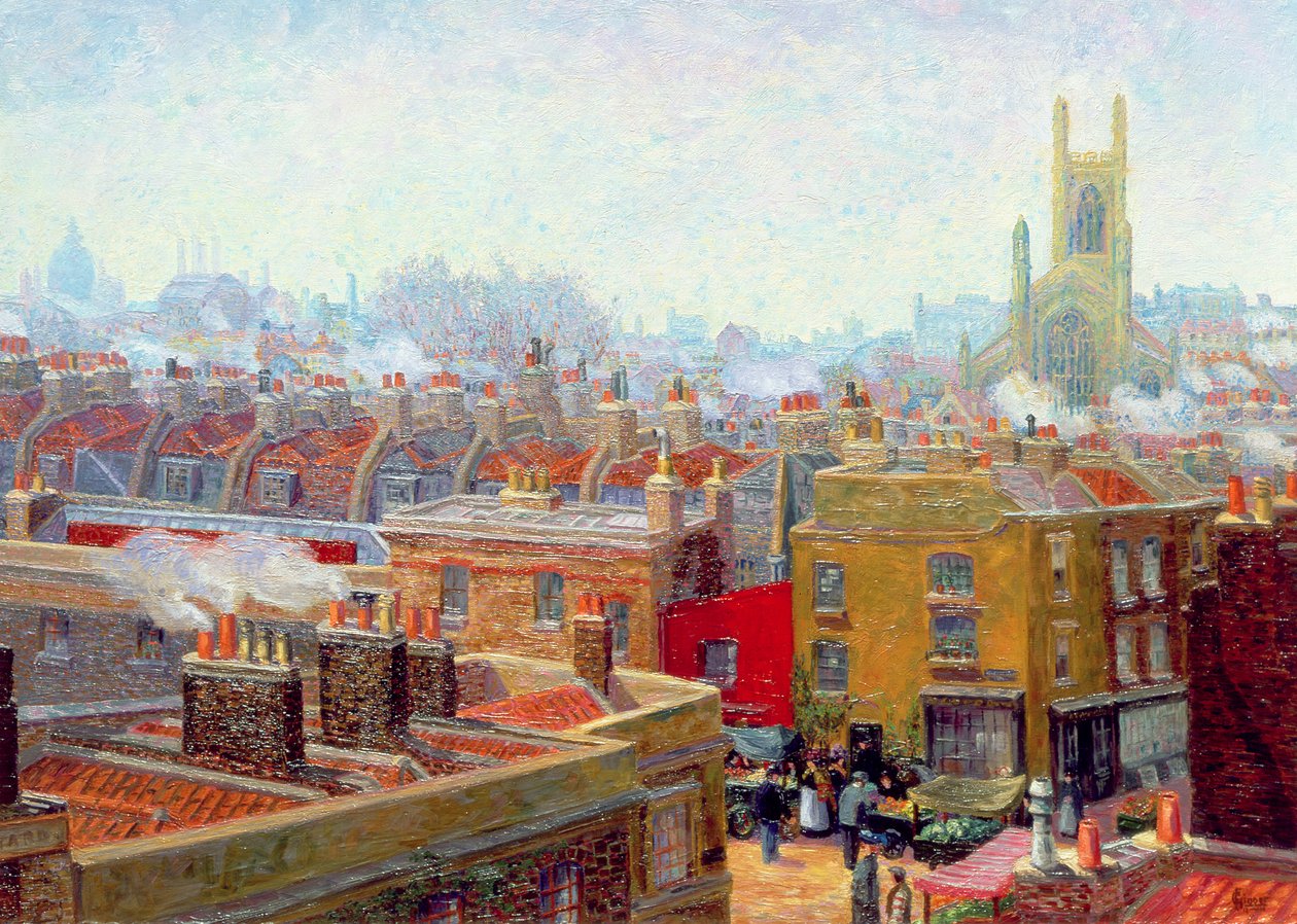 Un angolo a Chelsea da Charles Ginner