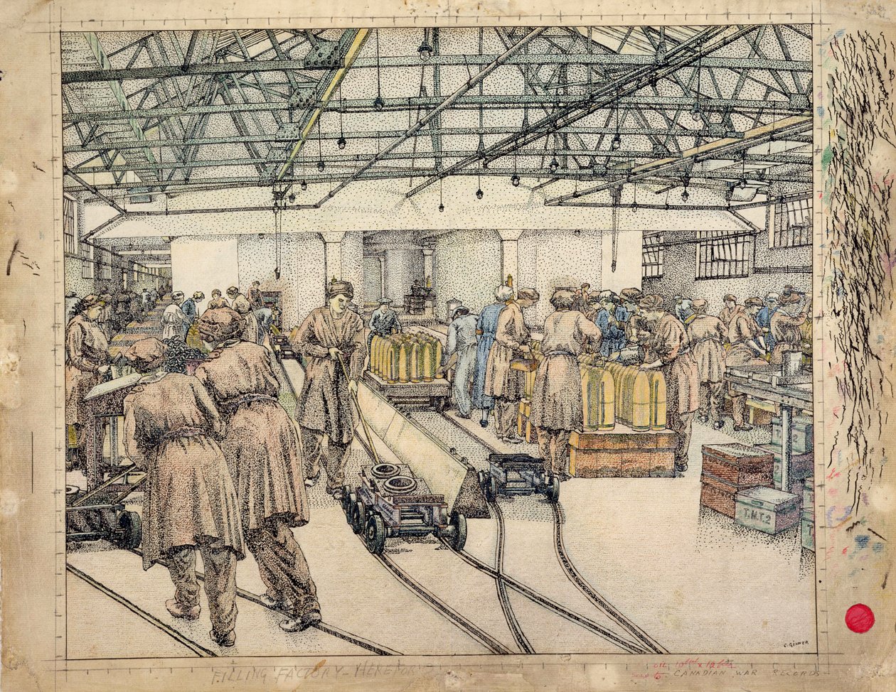 La fabbrica di riempimento, Hereford da Charles Ginner