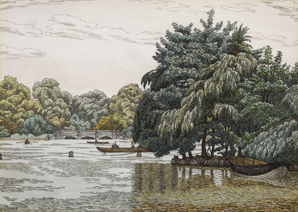 Il Serpentine, Hyde Park da Charles Ginner
