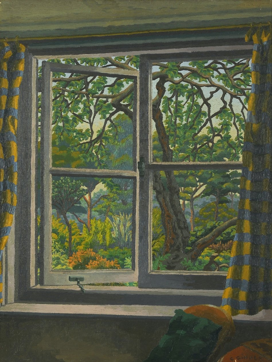 Attraverso una finestra di cottage, Shipley, Sussex da Charles Ginner