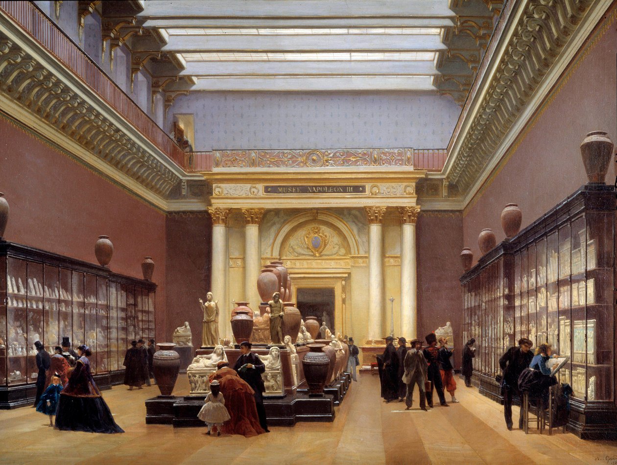 Veduta del Museo Napoleone III, sala delle terrecotte al Louvre, nota anche come la galleria Campana da Charles Giraud