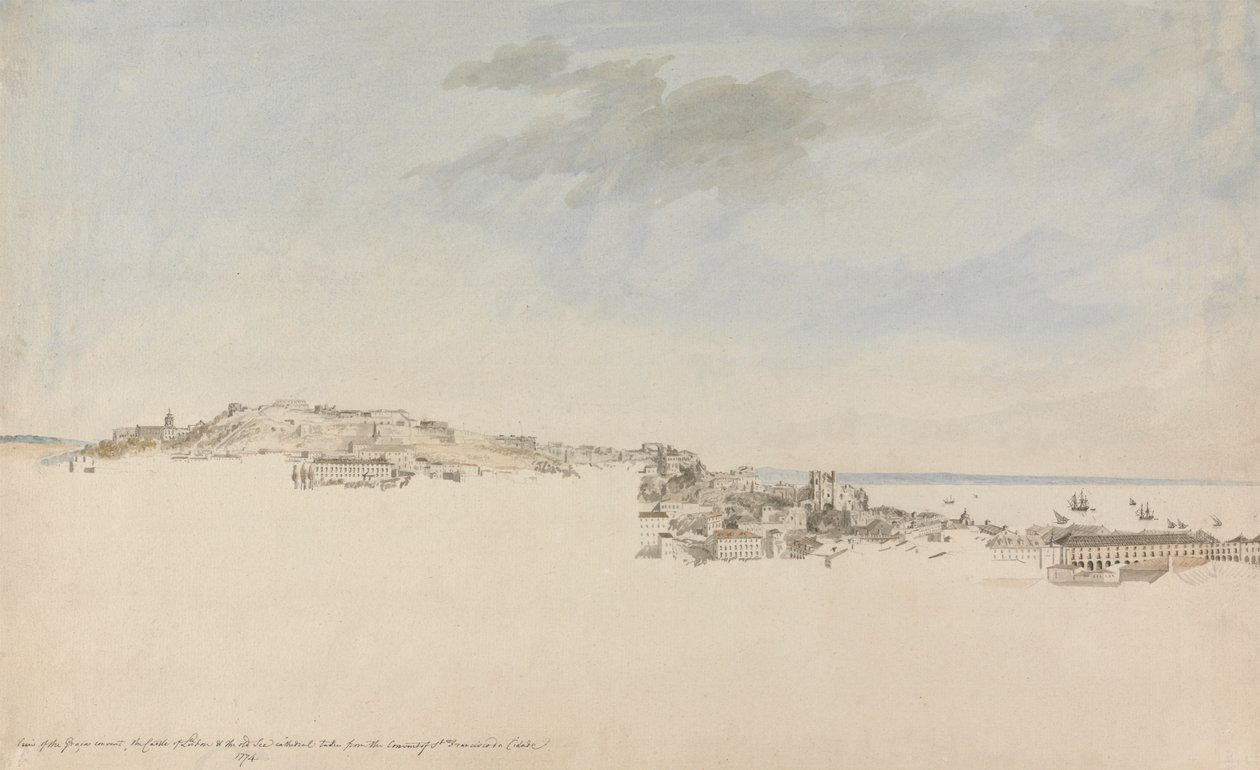 Lisbona dal Convento di San Francesco da Cittadella da Charles Gore
