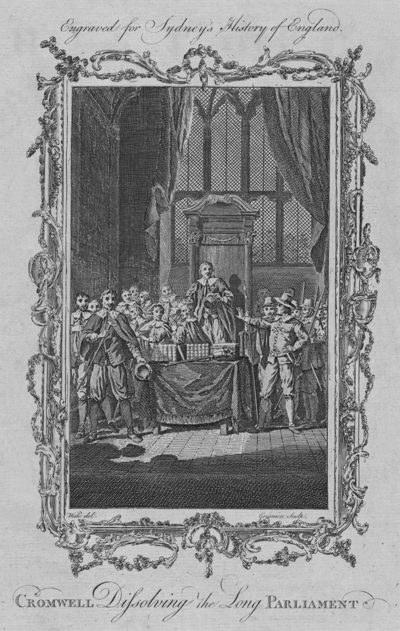 Cromwell scioglie il Lungo Parlamento da Charles Grignion