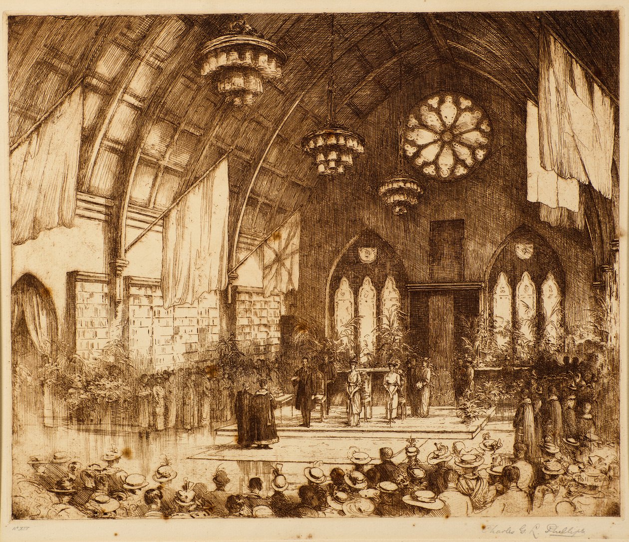 Visita reale a Dundee 1914 - Ricevimento nella Albert Hall da Charles Gustav Louis Phillips