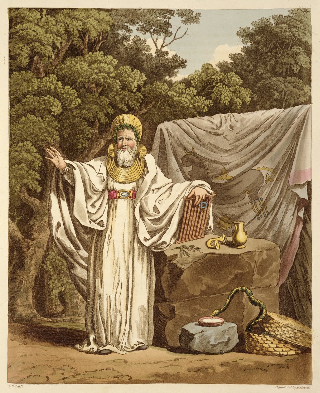 Un arcidruido nel suo abito giudiziario, inciso da Robert Havell, 1815 da Charles Hamilton Smith