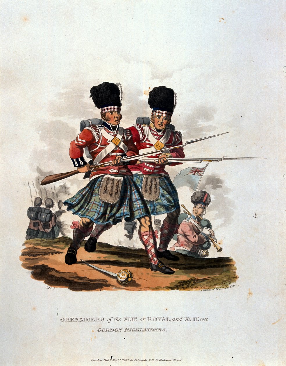 Granatieri del 42° (o Reale) e 141° o, Gordon Highlanders, da 
