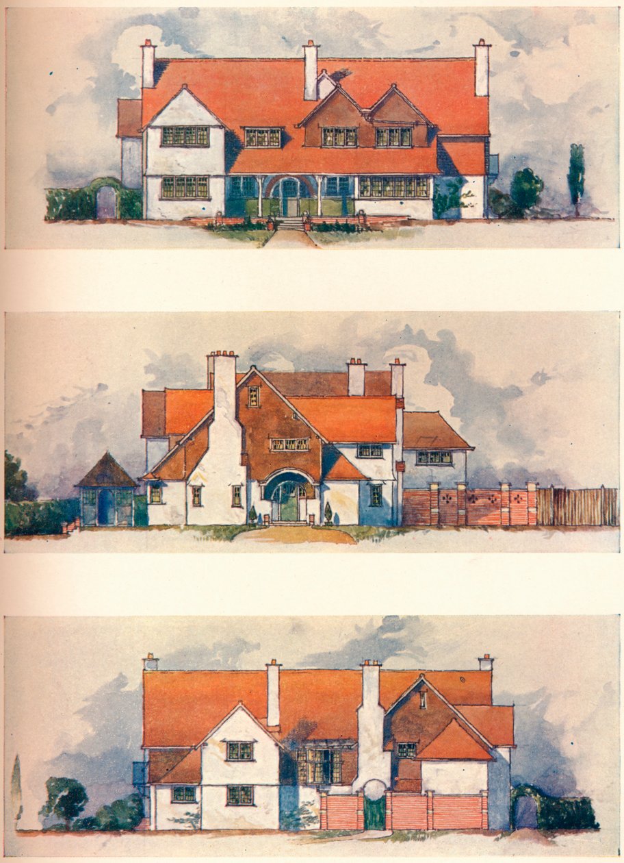 Casa nella Garden City, Letchworth, c1906 da Charles Harrison Townsend