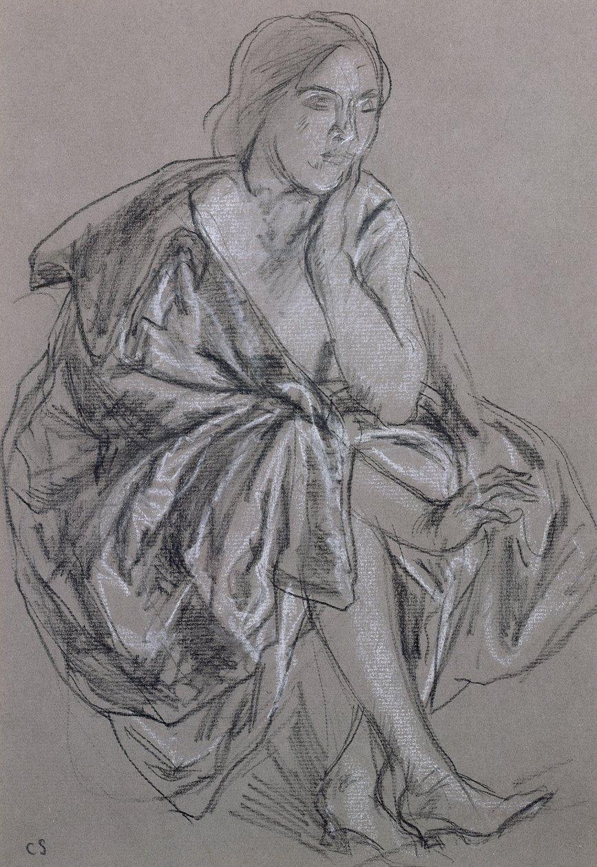 Studio di una donna seduta da Charles Haslewood Shannon