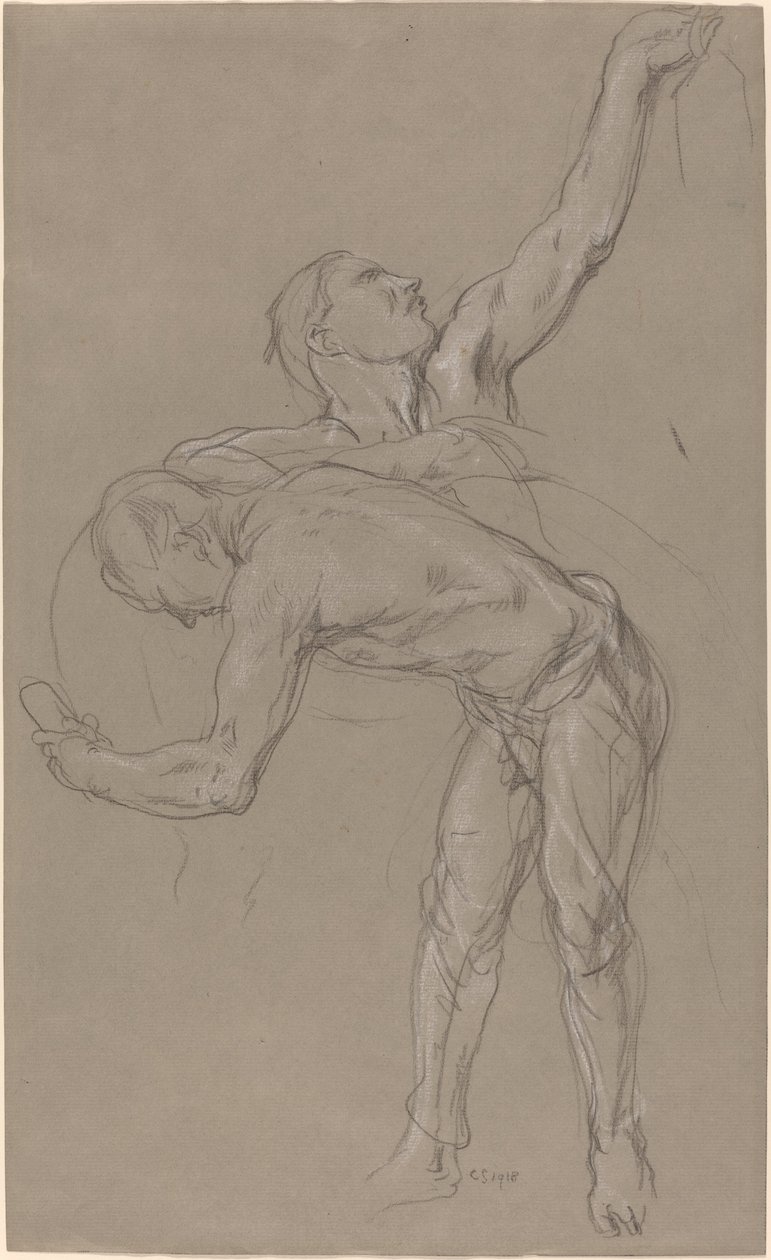 Due figure maschili: studio per "Il buon samaritano" da Charles Hazelwood Shannon