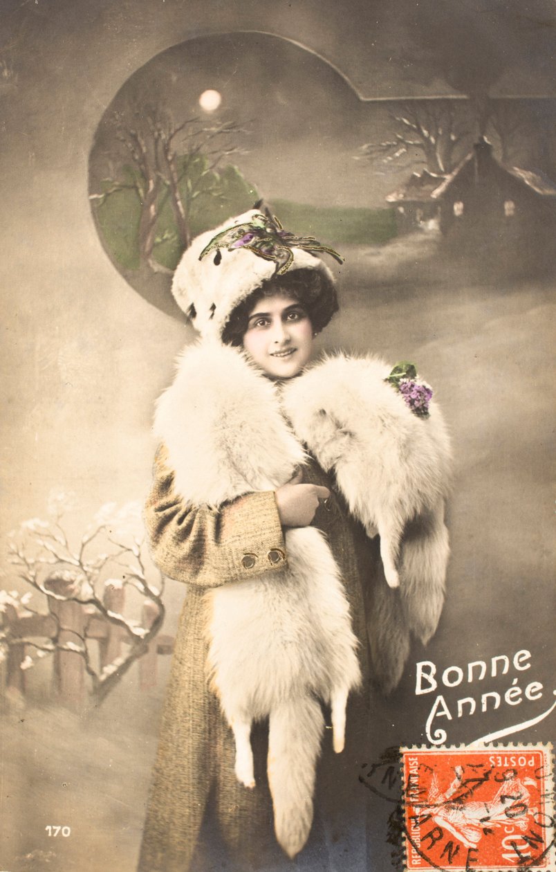 Vecchia cartolina/Buon Anno/Saluti da Augustus Kollner