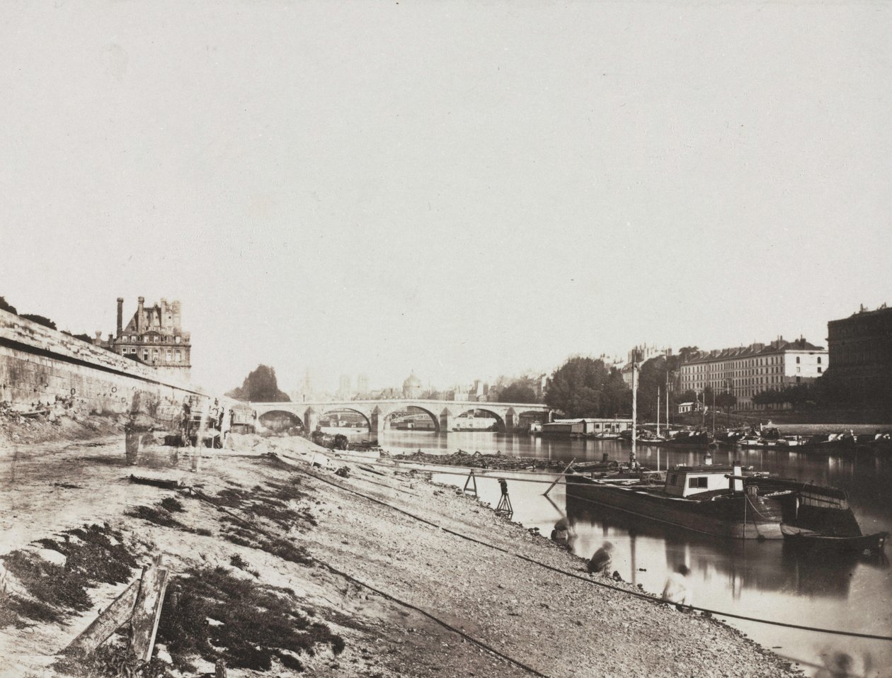 Vista dal Pont de la Concorde, 1852 da Charles Henri Plaut