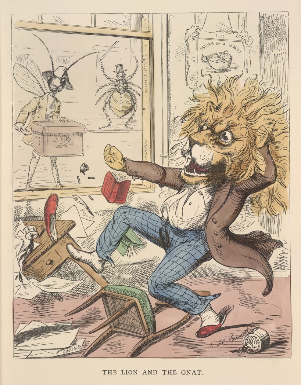 Il leone e il moscerino, illustrazione da 