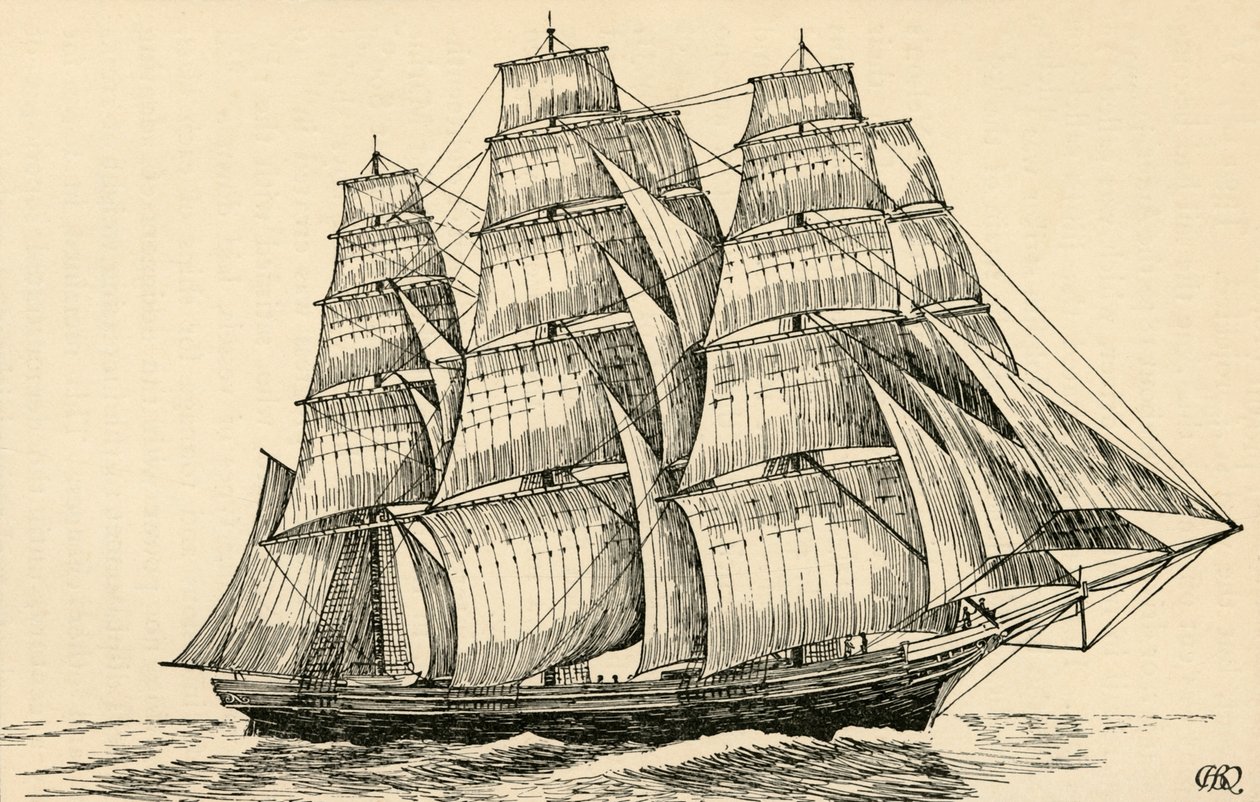 Un clipper da tè da Charles Henry Bourne Quennell