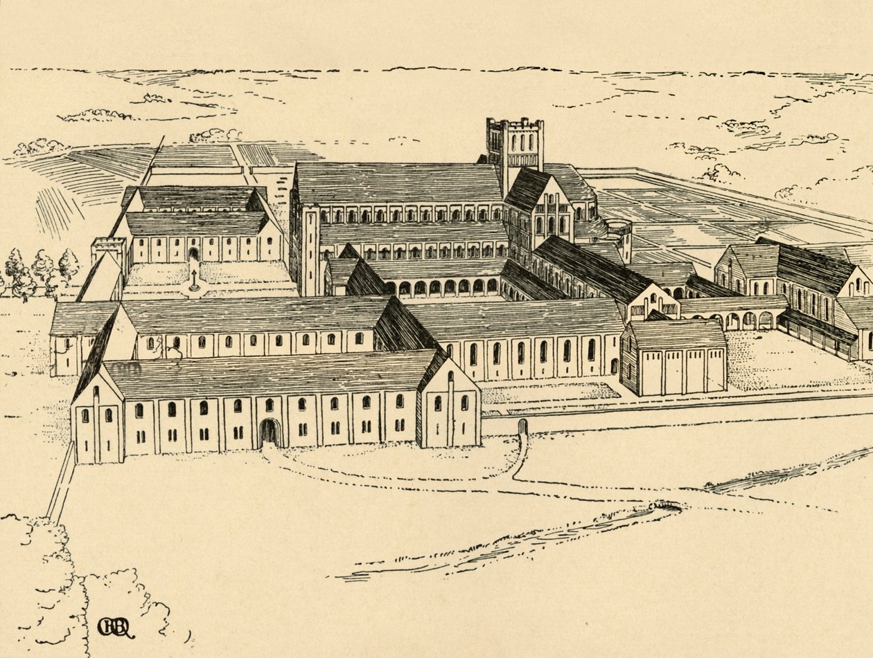Esterno del Monastero Benedettino, 1931 da Charles Henry Bourne Quennell