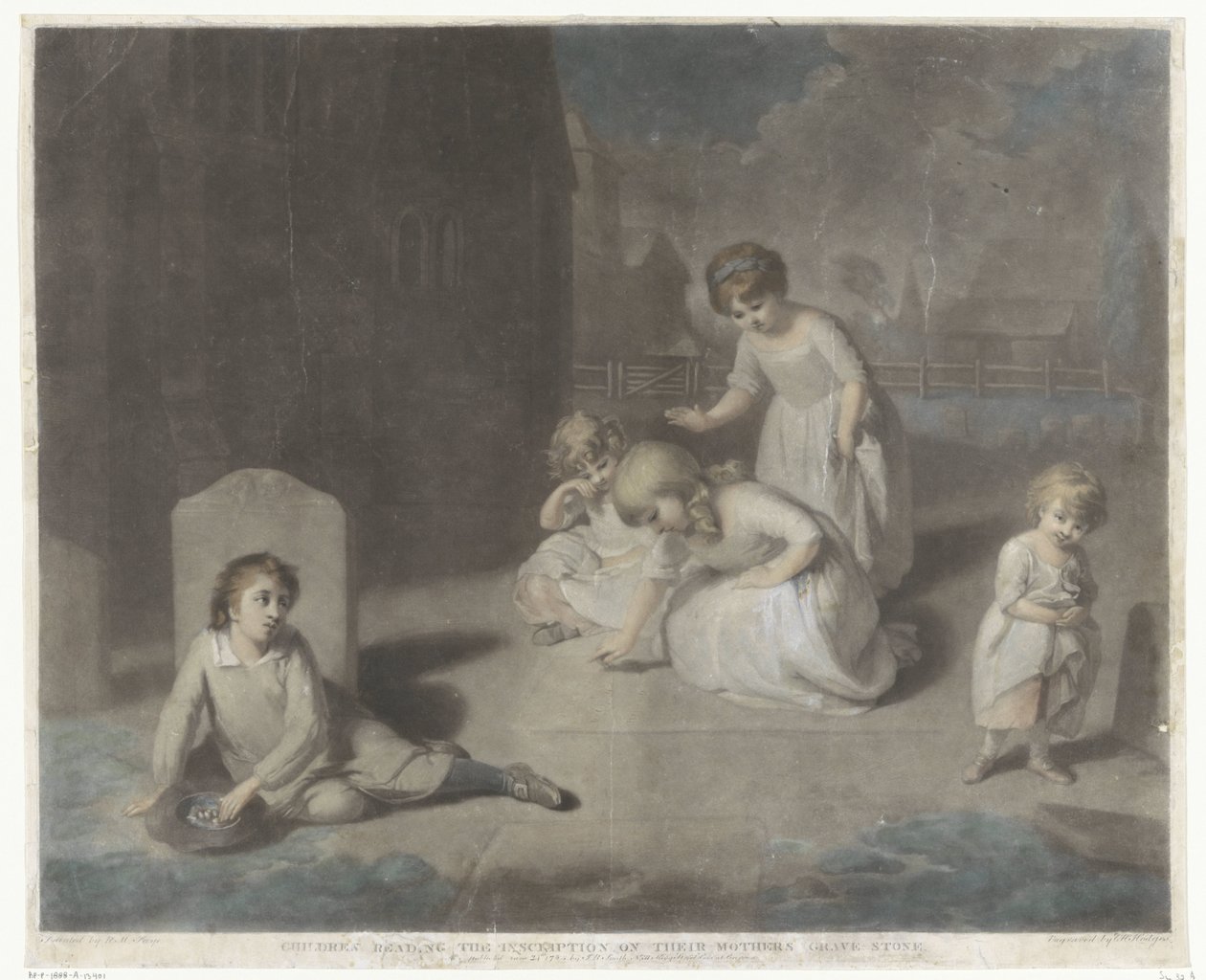 Bambini in un cimitero da Charles Howard Hodges