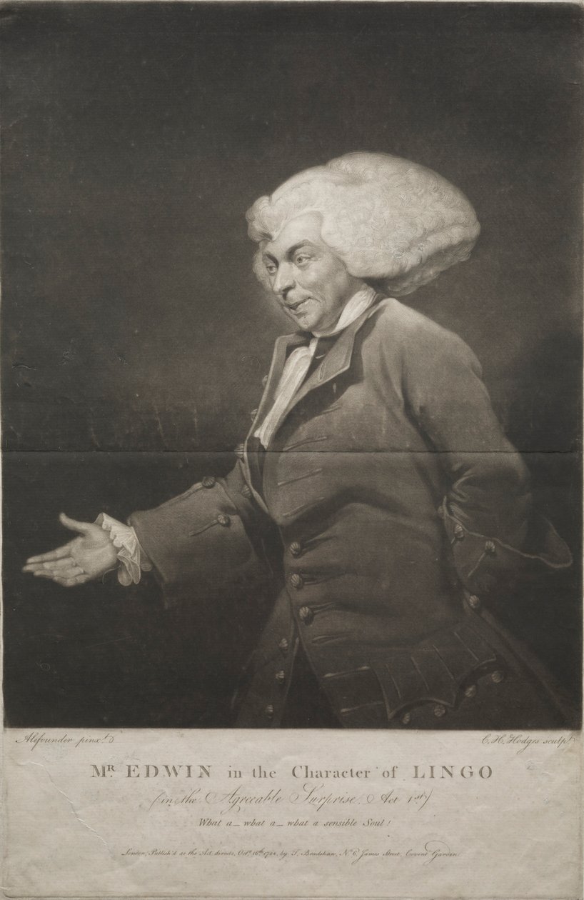 Mr. Edwin nel personaggio di Lingo da Charles Howard Hodges