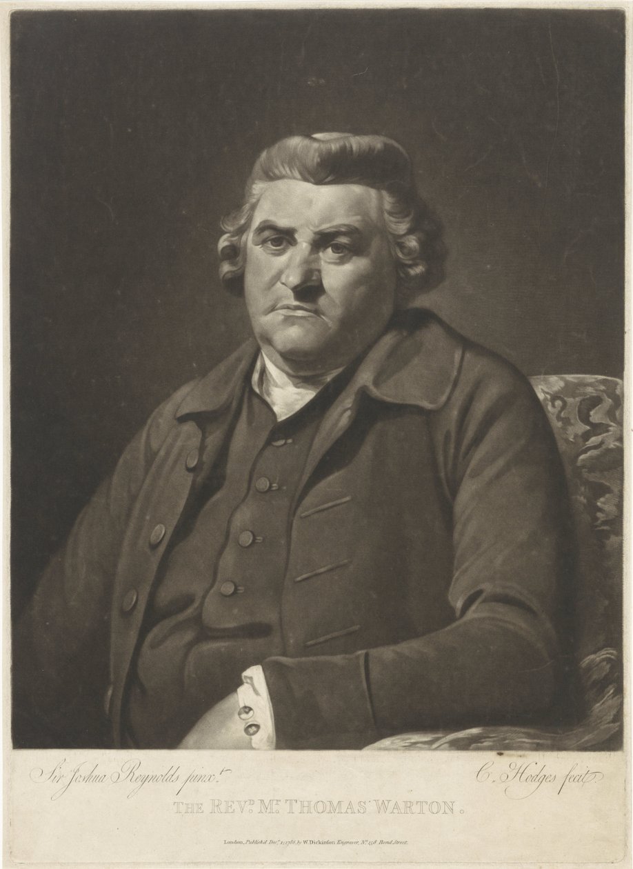 Ritratto di Thomas Warton da Charles Howard Hodges