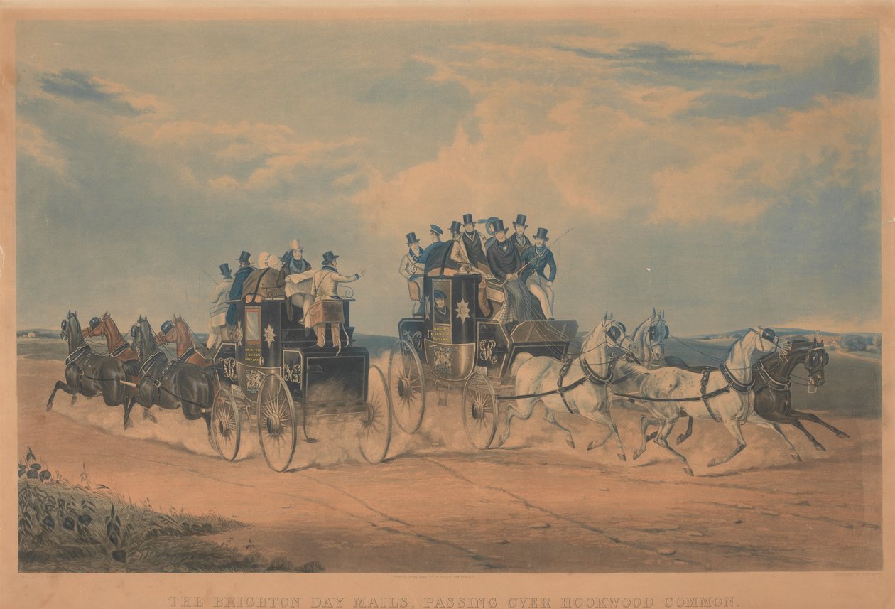 Allenamento: Le poste del giorno di Brighton, passando sopra Hookwood Common da Charles Hunt