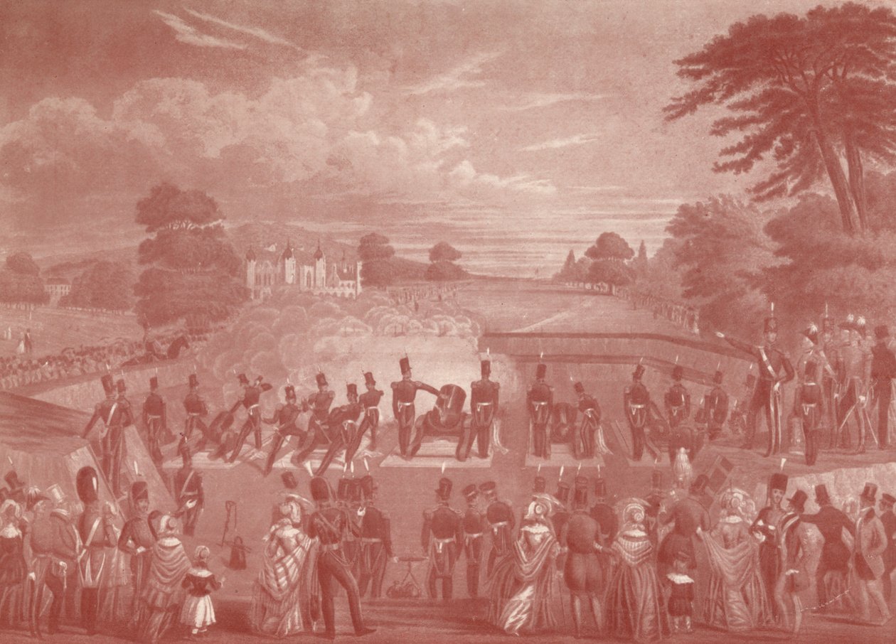 La batteria di mortai a Woolwich, 1847-1909 da Charles Hunt