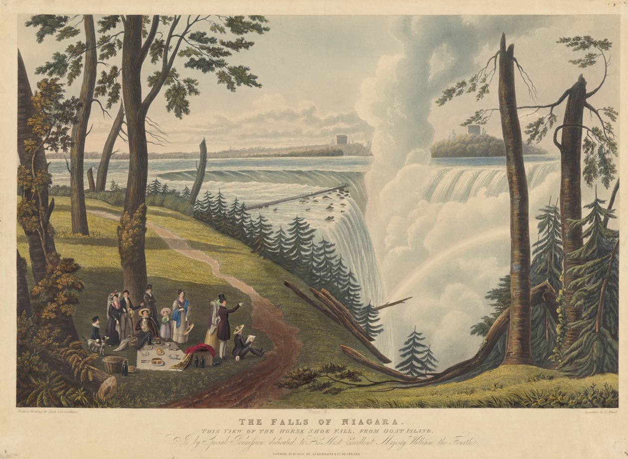 Cascate del Niagara da Charles Hunt after James Pattison Cockburn