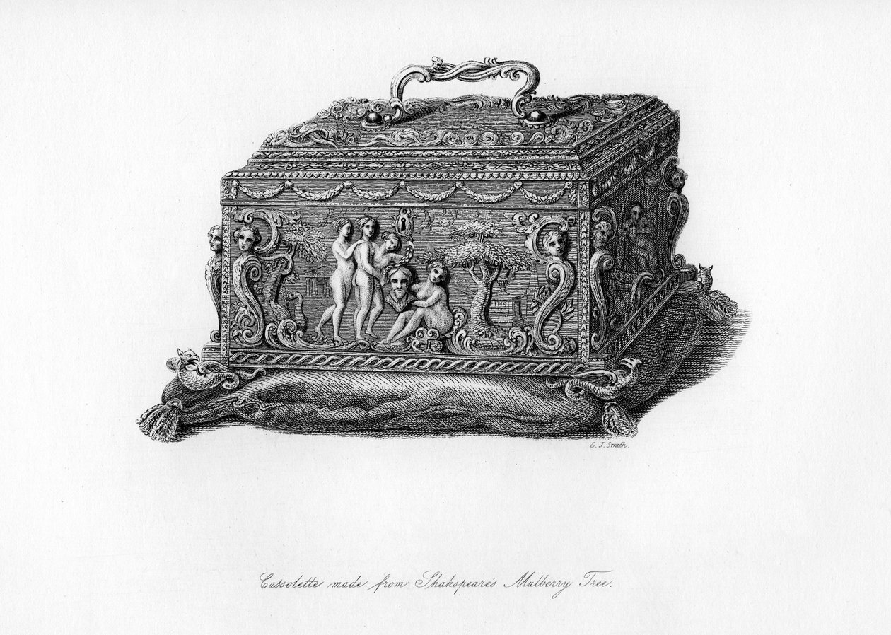Cassolette scolpita dal legno del gelso di Shakespeare, XVIII secolo, 1840 da Charles J. Smith