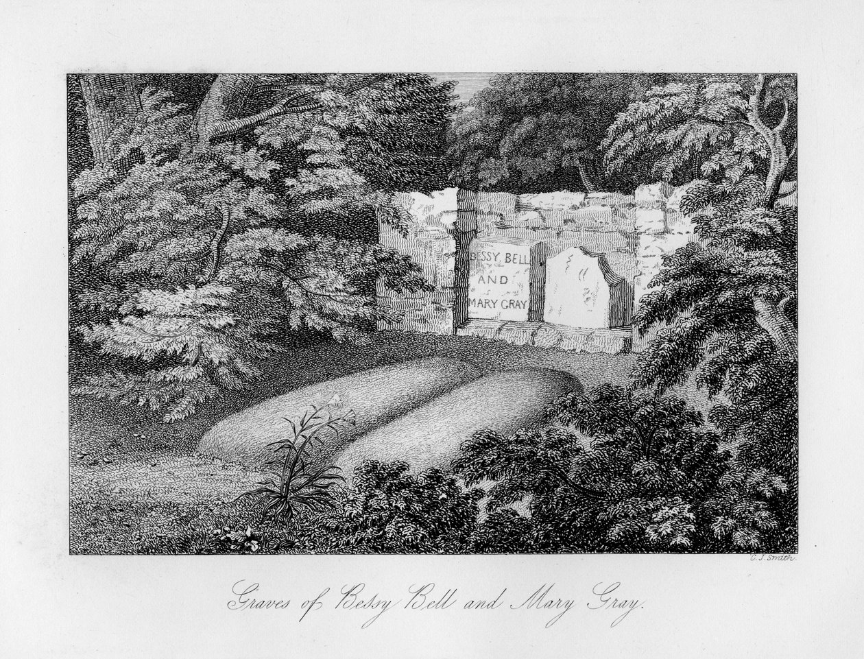 Tomba di Bessy Bell e Mary Gray, vicino a Perth da Charles J. Smith