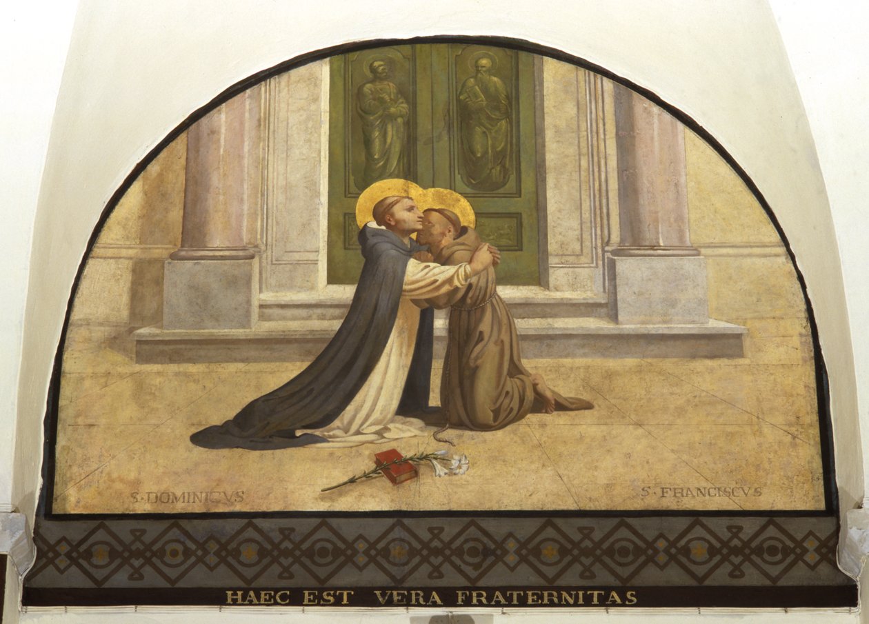 Bacio di San Francesco e San Domenico da Charles Jean Baptiste Besson