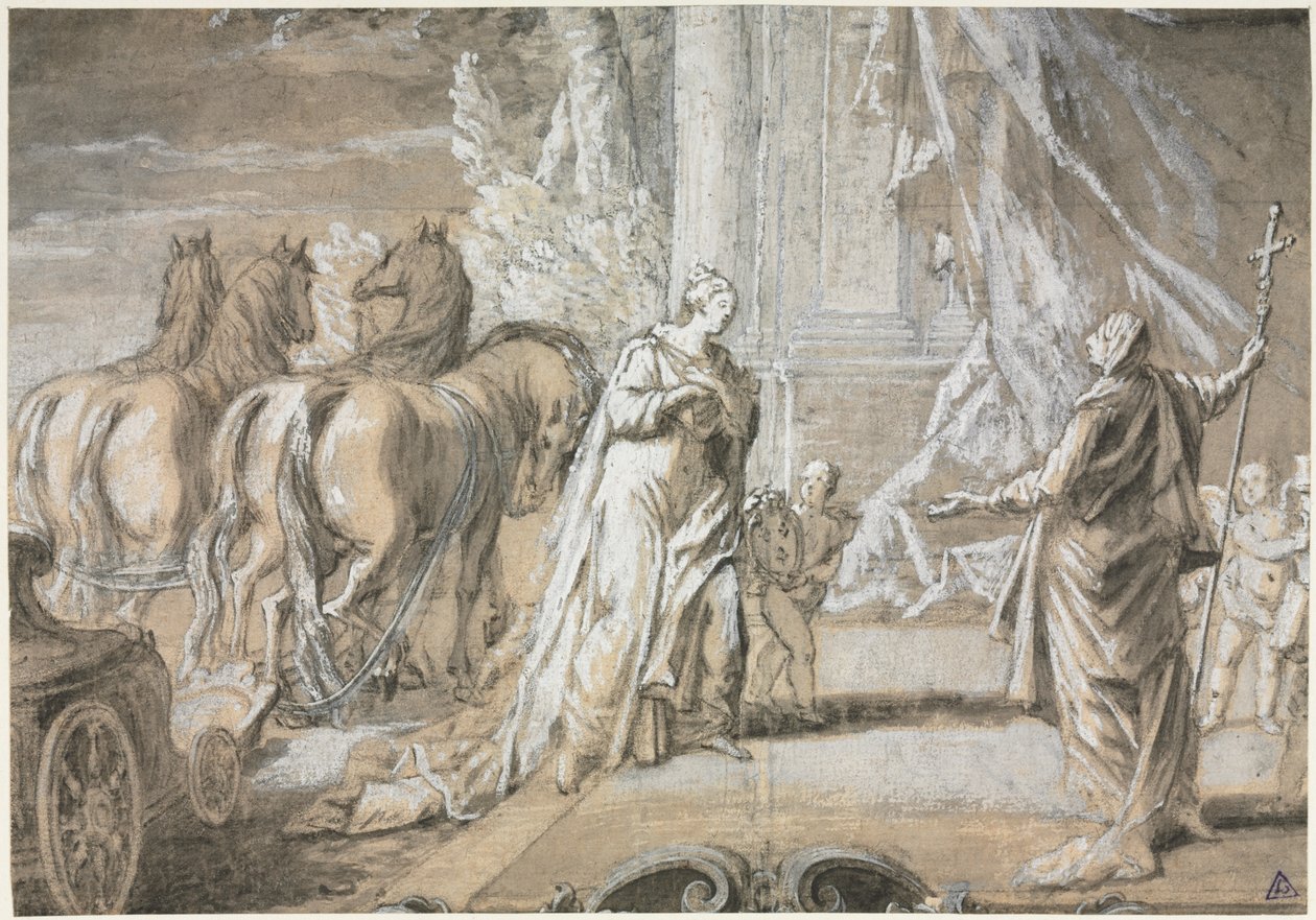 Il ritorno di Madame de Maintenon alla Chiesa cattolica da Charles Joseph Dominique Eisen