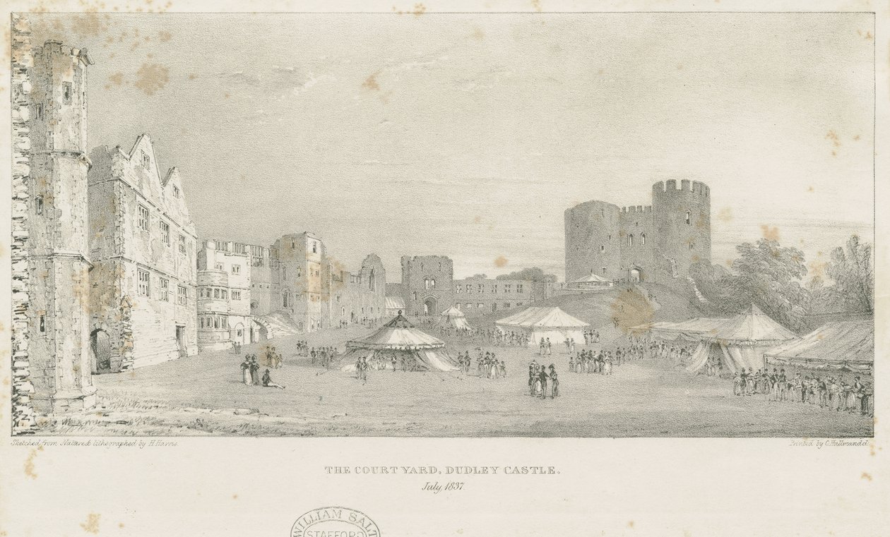 Castello di Dudley - Il Mastio da Charles Joseph Hullmandel