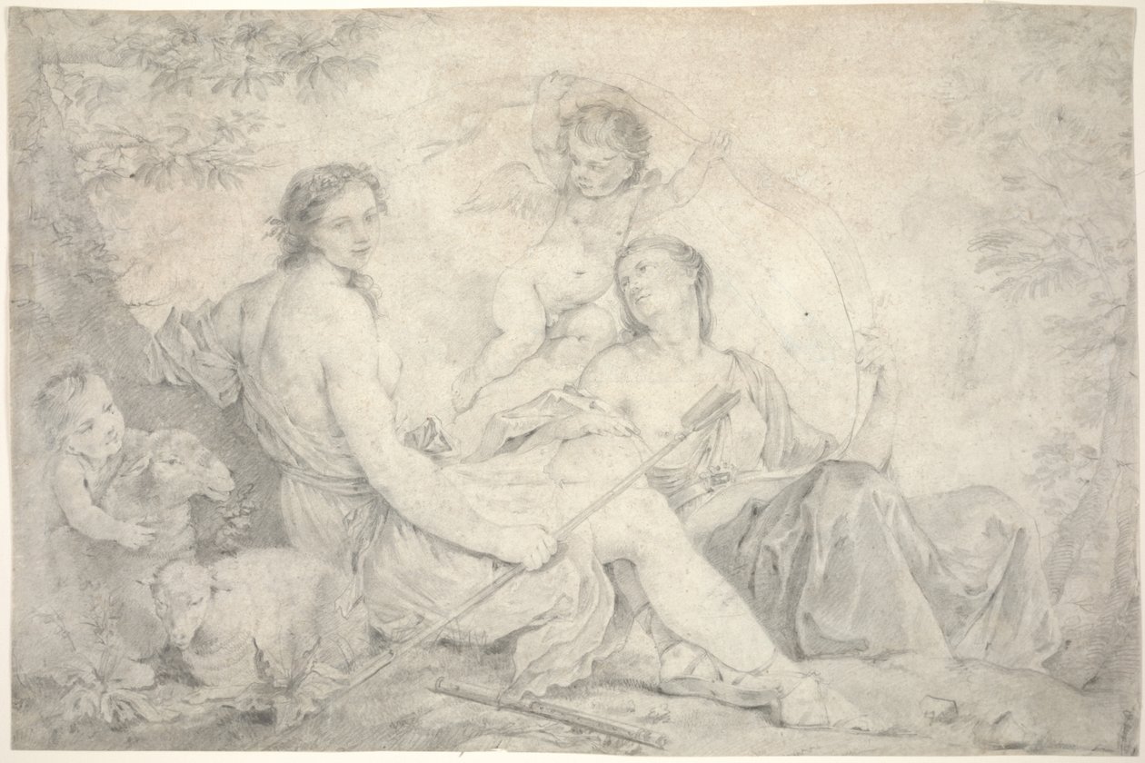 Estia in un paesaggio mitico, c.1760 da Charles Joseph Natoire