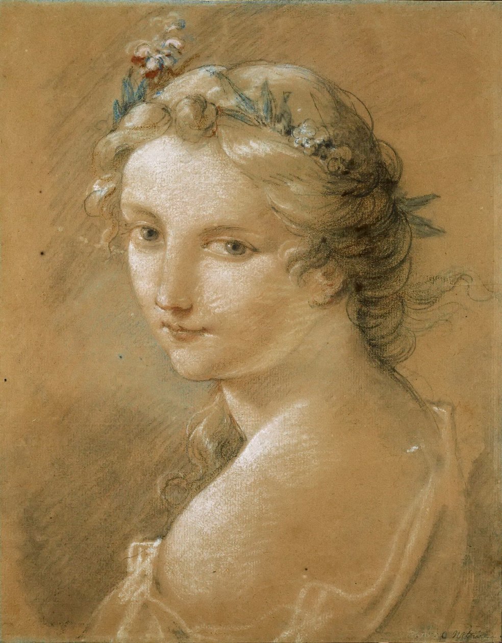 Ritratto di una giovane donna da Charles Joseph Natoire