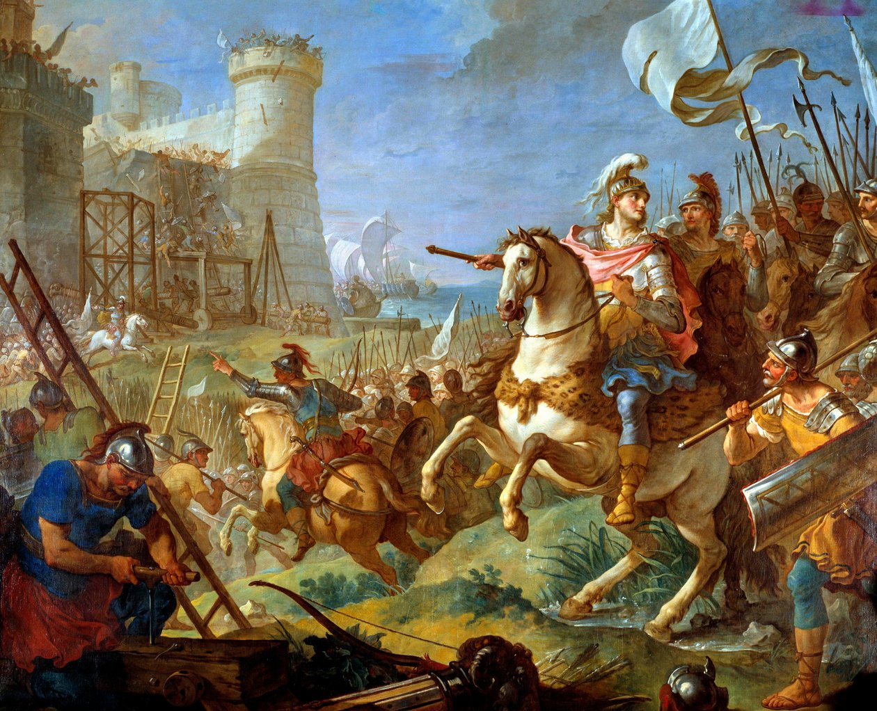 Assedio della città di Arles da parte di Teodorico II, re dei Visigoti da Charles Joseph Natoire