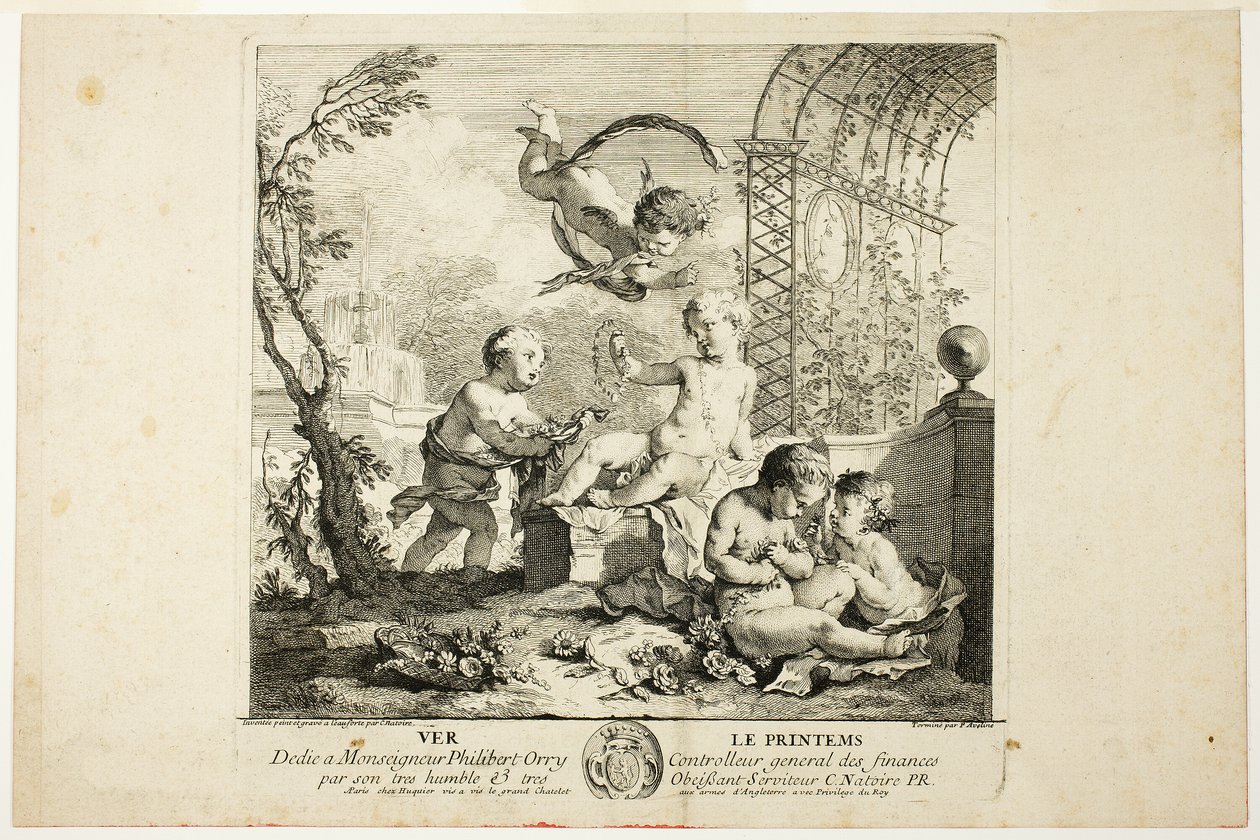 Primavera, tavola uno da Le quattro stagioni da Charles Joseph Natoire